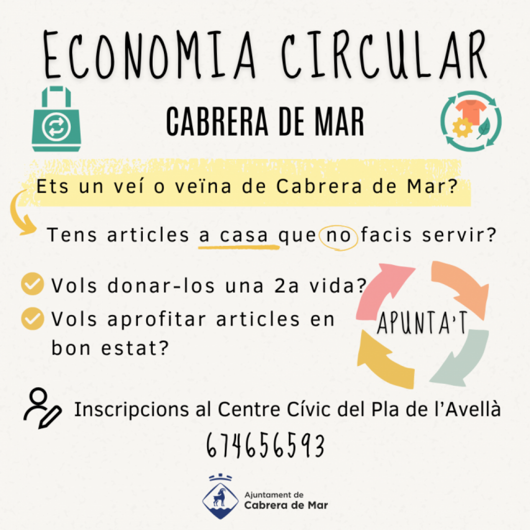 Nova campanya a Cabrera de Mar per reutilitzar articles en desús i reduir residus